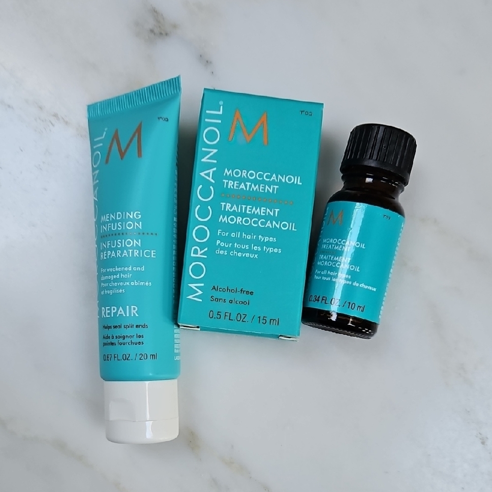 Moroccanoil Treatment Oil (2 sizes) and Mending Infusion (3 total products)